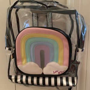Betsey Johnson rainbow backpack